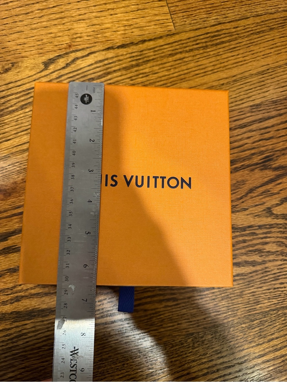 Louis Vuitton Orange Gift Card Box with Blue Pull Tab